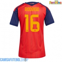 Camisa de time de futebol Espanha Rodri Hernandez #16 Replicas 1º Equipamento Feminina Mundo 2026 Manga Curta
